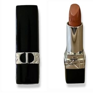 NEW Dior Rouge 339 Satin & Black Lipstick Case with Silver Accent